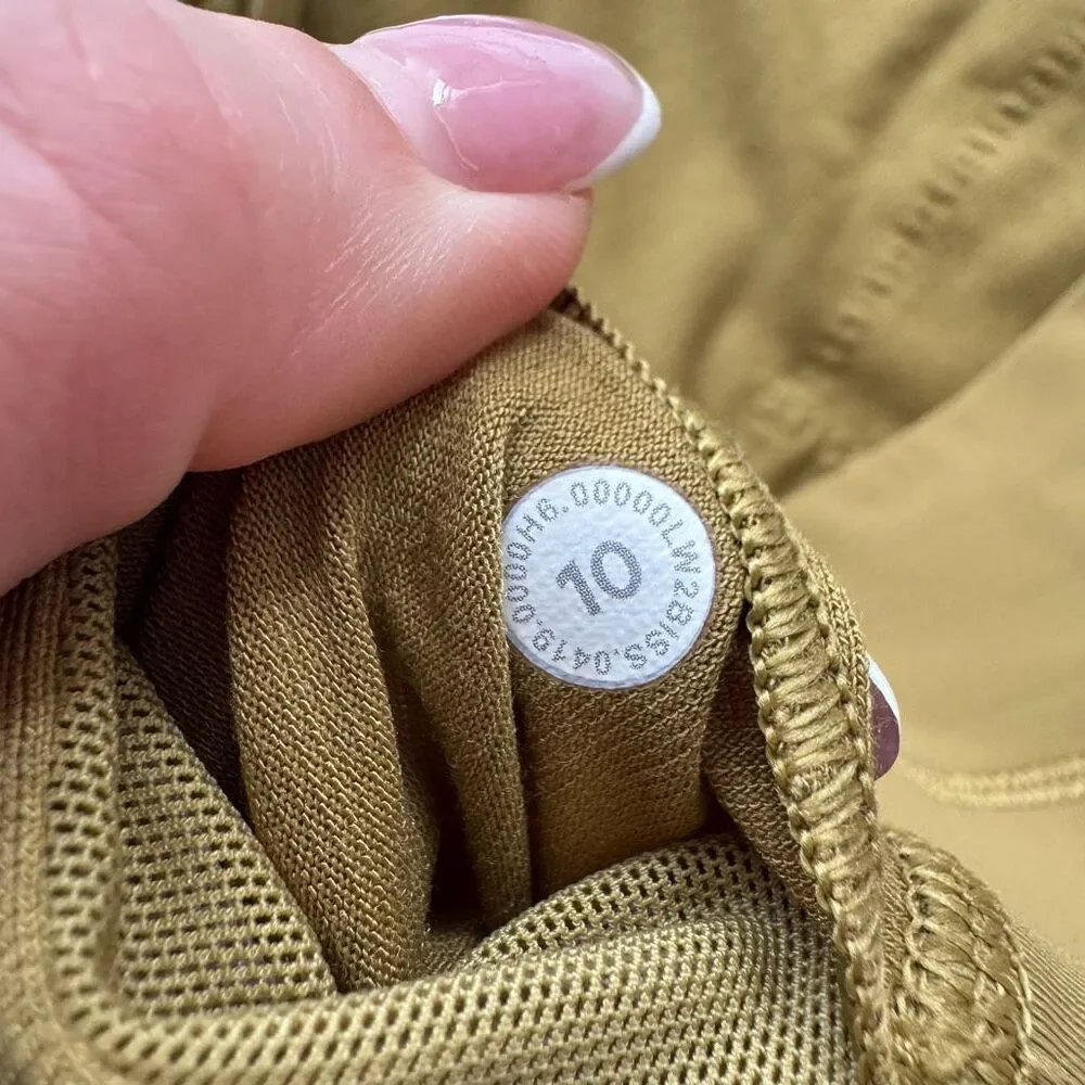 Lululemon Energy Bra High Neck Grape Leaf Green Yellow Size 10 Large Luxtreme